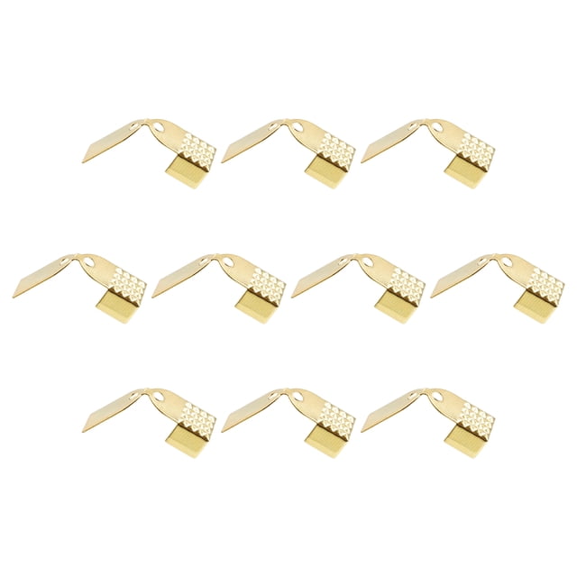 Fold Over Crimp Cord Ends, 5mm End Cap Clasps for DIY Making (100Pack, Gold Tone)