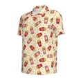 thumbnail image 2 of Rocae Cartoon Popcorn for Men's Short Sleeve Polo Shirt, Quick Drying Performance Moisture Wicking Sports Men's Golf Shirt, 2 of 9