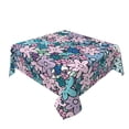 thumbnail image 2 of YFYANG Square Polyester Table Cloth, 54" x 54" Reusable Table Cover Kitchen Dining Room Vintage Abstract Floral Graffiti Decorative Tablecloths for Tables of 2-4 People, 2 of 8