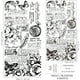 thumbnail image 2 of Juego de 4 pegatinas de transferencia con diseño de poesía retro, 15 x 30 cm, para muebles y manualidades. Adhesivos de transferencia en blanco y negro para muebles., 2 of 7