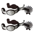 thumbnail image 2 of 2x Western Cowboy Spur Spur -Rust Decorativo Diseño antiguo decorativo Estado de botas de caballos para equipos Competencia, 2 of 8