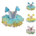 thumbnail image 4 of Zwiiyzr 2025 1-14Y Girls Ballerina Clothes Dance Tutu Ruffle Sleeve Floral Print Gymnastics Leotard Ballet Tutu Sky Blue, 4 of 4