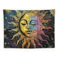thumbnail image 5 of PRATYUS  Moon And Sun Tapestries Burning Sun with Star Psychedelic Mystic Wall Art aesthetic Wall Decor Wall Art for Bedroom, Living Room, Dorm Decor Boho (Multi-Color Sun &amp; Moon) 40x30inch, 5 of 6