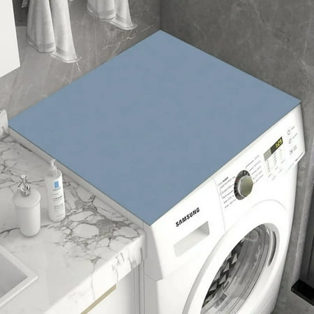 

Nvzi washing machine dryer dust mat used for top creative washing machine dust mat quick drying water absorbing mat kitchen laundry room top protective mat (Blue 23.6*19.7in)