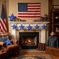 thumbnail image 5 of erdimoy 4.7" Patriotic Star Ornaments, Red White Blue Fabric Stars for 4th of July, Independence Day Garland & Home Decor, 5 of 6