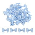 thumbnail image 1 of Uxcell 80 piezas de corbatas de moño azul claro 1.5"x1" moñitos mini para manualidades de pequeños moños de satén, 1 of 5