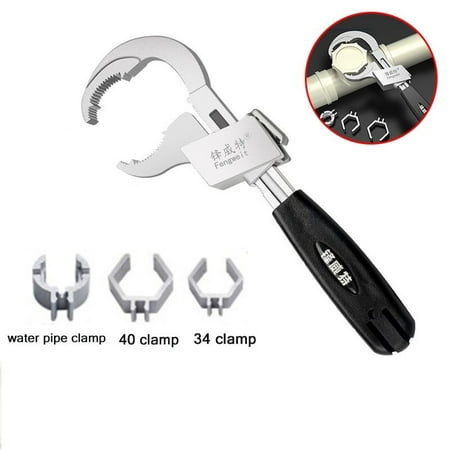 

Universal Adjustable Double-ended Wrench Multifunctional Bath Wrench Aluminium Alloy Open End Spanner Bathroom Repair Hand Tool