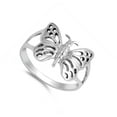 thumbnail image 4 of Oxidized Filigree Butterfly Wing Animal Ring 925 Sterling Silver Band Jewelry Female Male Size 7, 4 of 4