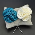 thumbnail image 3 of Ruanlalo Brooch Rose Design Anti-deform Fabric Boutonniere Flower Stick for Men Black, 3 of 6