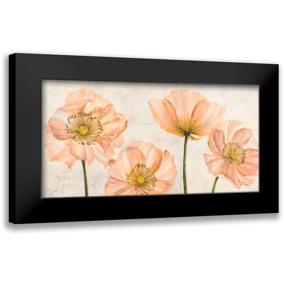 Luca, Villa 14x9 Black Modern Framed Museum Art Print Titled - Poppies in Pink