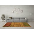 thumbnail image 3 of Ahgly Company Indoor Rectangle Abstract Orange Modern Area Rugs, 7' x 9', 3 of 4