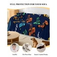 thumbnail image 4 of Cartoon Tractor Couch Cover for Dogs, Cute Beep Car Digger Shovel Truck Navy Blue Washable Sofa Covers Slipcover for Pets Dogs Futon Cover, Couch Recliner Covers, Oversized Chair Slipcover 71"x91", 4 of 9