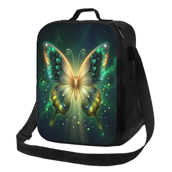 Butterfly Lunch Bag Reusable Insulated Lunch Box Tote Pack Shoulder Handbag Food Storage Organzier For Women Workout Office