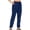 Blue, variant on XFLWAM Women's Athletic Hiking Cargo Joggers Pants Outdoor Workout Lightweight Quick Dry Zipper Pockets Khaki S