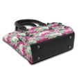 thumbnail image 3 of Lsque Orchids Flowers Pattern Leather Rivet Shoulder Bag – Elegant Genuine Leather & Microfiber PU Crossbody with Detachable Adjustable Strap, 3 of 5