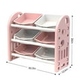 thumbnail image 3 of MONTARY Multi-functional Nursery Organizer with 6 Bins, Pink, 3 of 7