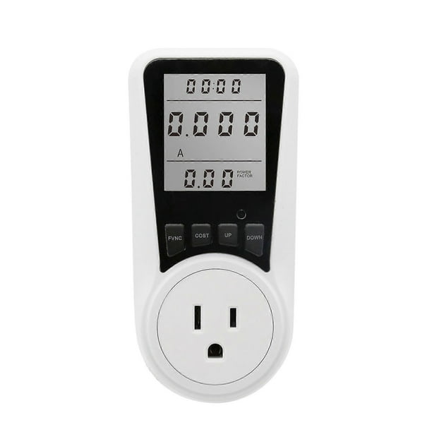 LCD Display Electricity Usage Power Meter Socket Energy Watt Voltage Amps Tester Wattage KWH Consumption Analyzer Monitor Outlet AC110V~130V