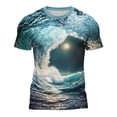 thumbnail image 5 of Zylanna Mens & Big Mens Fashion T-Shirts, Crew Neck Daily Short Sleeve Nature 3D Print Funny Graphic Tees Tops Multicolor, 5 of 5