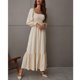 thumbnail image 1 of Vestido Largo Con Cuello Cuadrado, Vestido Largo Con Dobladillo Con Volantes Y Temperamento De Color Puro Para Mujer Para Vacaciones ANGGREK Otros, 1 of 8