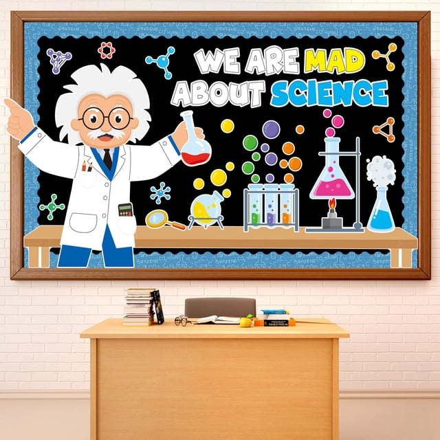 Set de tablones de anuncios con el tema «Mad About Science» de Justforjoyful