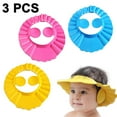 thumbnail image 1 of Gorro de ducha para bebé de 3 piezas, gorro de baño, visera ajustable suave, seguro para gorro oso de fresa  Hogar, 1 of 3