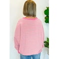 thumbnail image 2 of Women's Pink Stripe Santa Claus Print Drop Shoulder Long Sleeve Top | [ZhiHiMeRi] | (US 4-6)S, 2 of 6