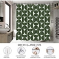 thumbnail image 6 of Vintage Green Shower Curtain Modern Mid Century Abstract Geometric Bathroom Curtain Boho Retro Classic 1950S 60S Bathtub Decor Fabric Waterproof Bath Curtain with 12 Hook 72x72 Inch, 6 of 6
