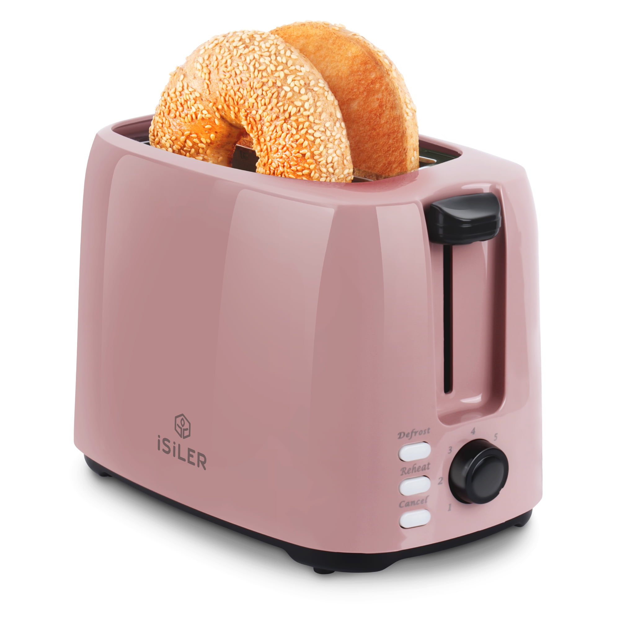 iSiLER 2 Slice Toaster ExtraWide Slots Yellow Toaster with Defrost and