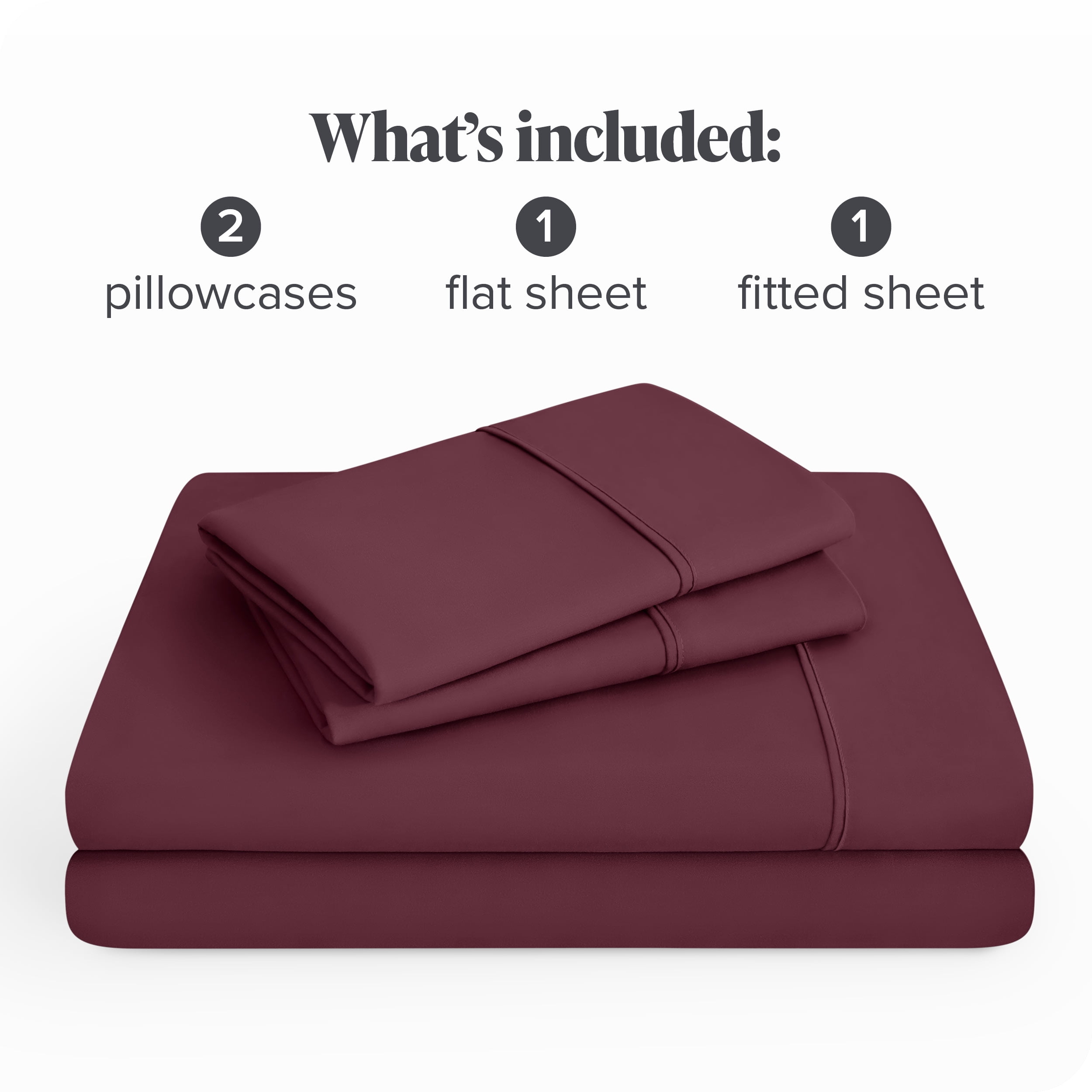 Abeero Home 1800 Microfiber Sheet Set, Cal King / Burgundy