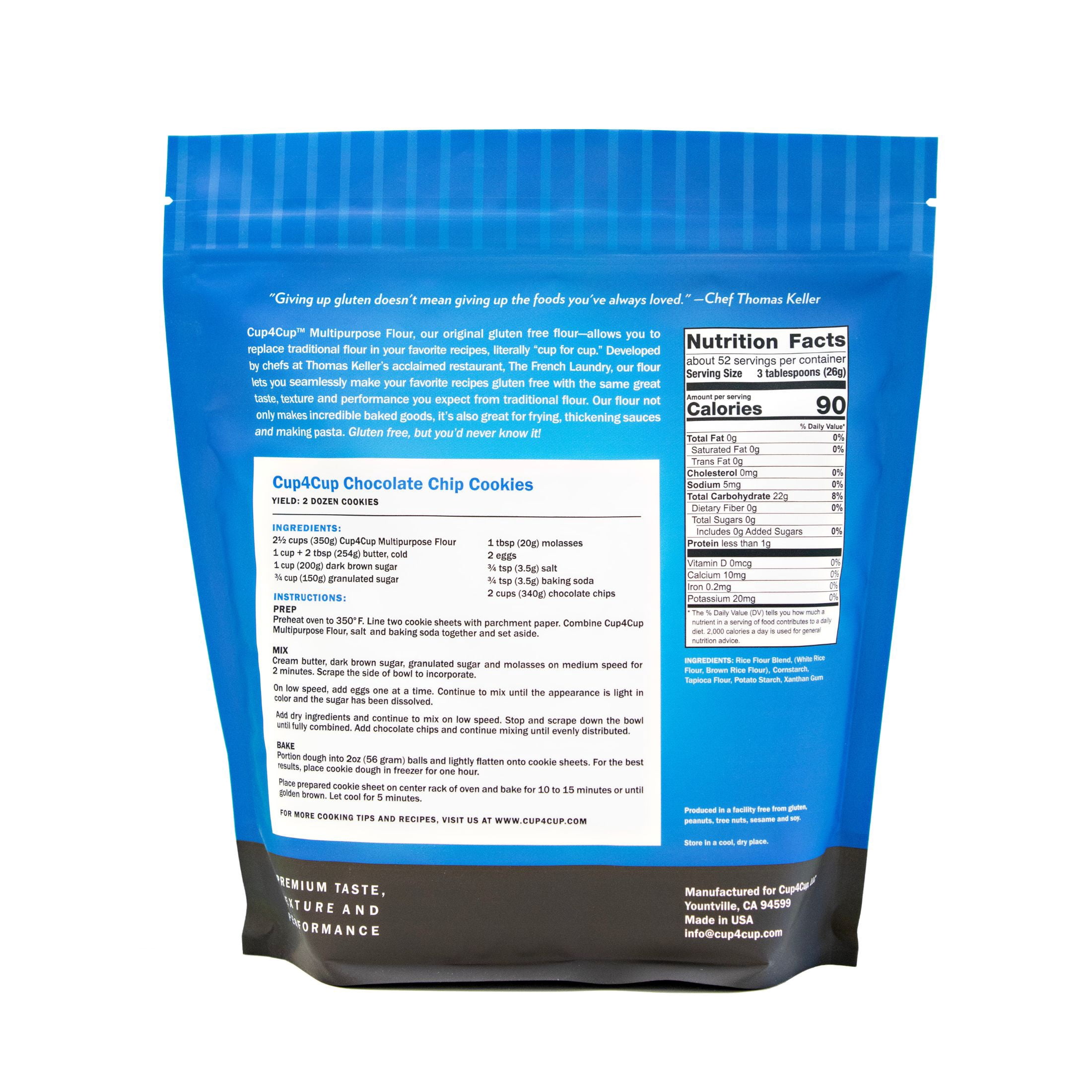 (3 pack) Cup 4 Cup Gluten Free Multipurpose Flour Blend, 3 lb Resealable Bag