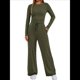 thumbnail image 3 of Traje de Otoño e Invierno para Mujer, de Larga, Color Liso, Informal, para Tiempo Libre Verde M, 3 of 8