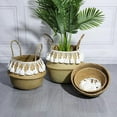 thumbnail image 3 of Primary Color Double Knot Long Tassel Storage Basket, 3 of 10