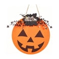 thumbnail image 6 of Halloween Jack O Lantern Wooden Door Hanger, 4 Styles Fall Pumpkin Front Door Sign for Thanksgiving Home Decor, 6 of 7