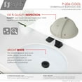 thumbnail image 3 of Stylish Undermount 19.5"W x 16"D White Porcelain Oval Bathroom Sink with 2 Overflow Rings P-206, 3 of 12