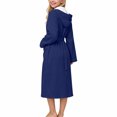thumbnail image 5 of Bovxnpu Boys Girls Robes Hooded Long Sleeve Big Pocket Mid Length Bath Robe Outfits, 5 of 8