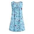 thumbnail image 5 of Cocktail Dresses for Women Women's Summer Design Casual Dress Gradual Sleeveless Neck V-Neck Long Dress Sky Blue M, 5 of 5