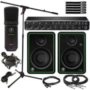 Behringer UMC404HD Audiophile USB Audio/MIDI Interface with Mackie 3" Creative Reference Monitors & Microphone Package