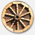 thumbnail image 1 of Designart 'Antique Wagon Wheel ' Farmhouse wall clock, 1 of 6