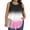 Pink, variant on HOMBOM Plus Size Summer Tops for Women Trendy Blue Tank Top Sleeveless Crew Neck Color Blocking Tunic Blouse