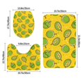 Bathroom Rugs Sets 3 Piece Cute Durian Starry Sky Yellow Absorbent