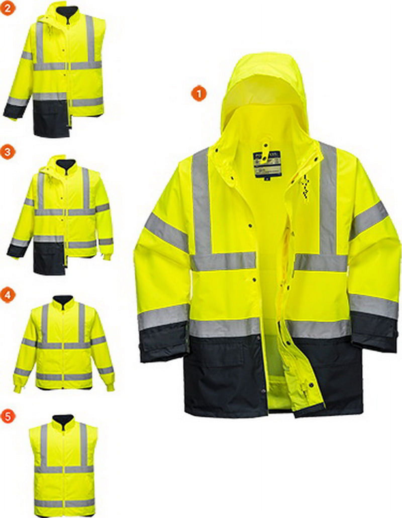 Portwest US768 Hi Vis Executive 5 in 1 Reflective Safety Jacket Yellow Black 6X Large