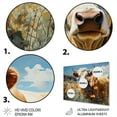 thumbnail image 3 of Designart "Cow pasture Serenity" Animals Metal Wall Art, 3 of 5