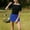 Blue, variant on Womens Summer Short Skirt High Waist Casual Cute A-Line Mini Skirts with Built in Short Light Blue XL