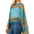 thumbnail image 3 of Chiffon Silk Feeling Sheer Poncho/Kimono Beach Cover-up Wearable Sun Protective Shawl, 3 of 4