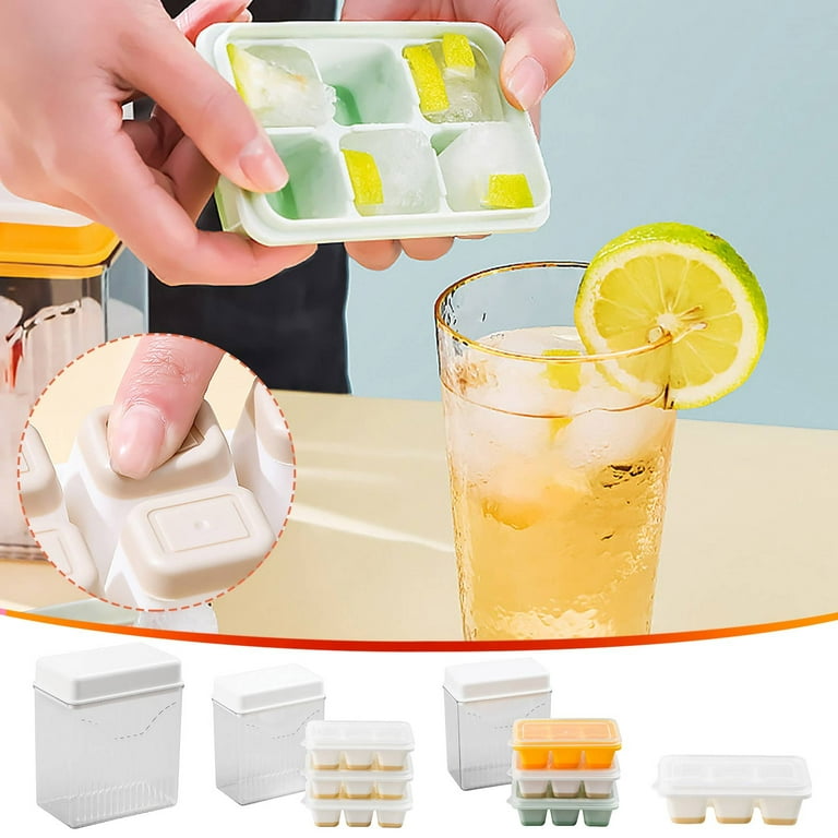 Homemade DIY ice cube whiskey cocktail ice cubes home personalized ice box  small grid with lid to make ice cube mold set