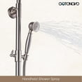 thumbnail image 5 of gotonovo Shower Fixture Exposed Pipe Shower System Brass Brushed Nickel 8 Inch Overhead Rainfall Shower with Handheld Spray Dual Functions Solid Copper Diverter Bathroom Shower Faucet Combo Unit Set, 5 of 9