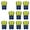Yellow/blue, variant on GOGO 10 Packs 9 Pockets High Visibility Zipper Front Safety Vest With Reflective Strips-Yellow/Blue-M