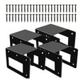 thumbnail image 1 of Estante para leña para exteriores e interiores, soporte de madera para bricolaje, estante de almacenamiento de leña para chimenea, 4 piezas, 1 of 8