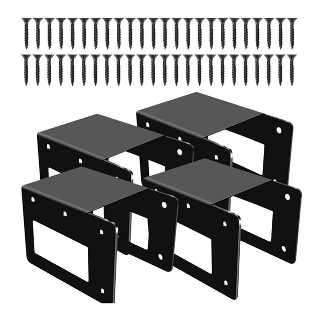 Estante para leña para exteriores e interiores, soporte de madera para bricolaje, estante de almacenamiento de leña para chimenea, 4 piezas