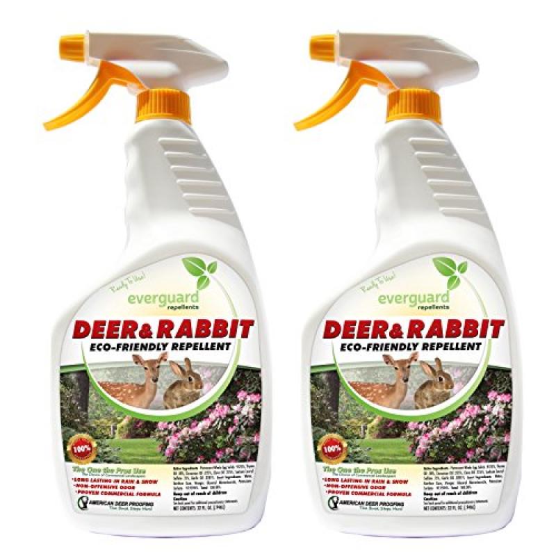 Everguard Deer & Rabbit Repellent Two X 1 Quart Readytouse W/sprayer